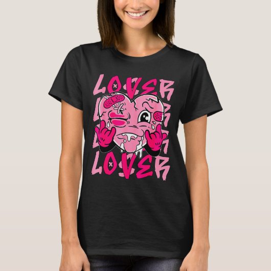 Nk Loser Lover Nk Drip Heart Matching Tee For Men (Vorderseite)