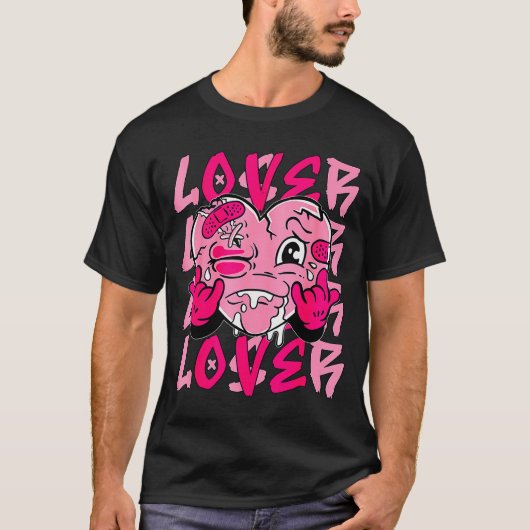 Nk Loser Lover Nk Drip Heart Matching Tee For Men (Vorderseite)
