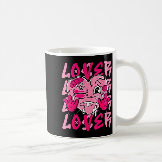 Nk Loser Lover Nk Drip Heart Matching Tee For Men Kaffeetasse (Rechts)