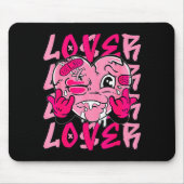 Nk Loser Lover Nk Drip Heart Matching Tee For Men Mousepad (Vorne)
