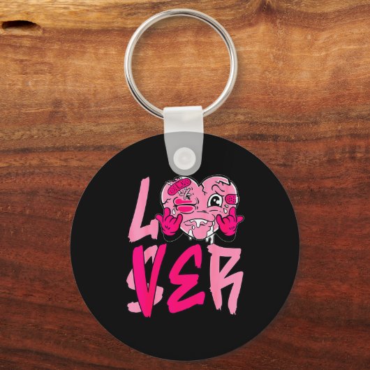 Nk Loser Lover Nk Drip Heart Matching Tee For Men Schlüsselanhänger (Vorderseite)