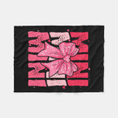 Nk Mini Coquette Bow Happy Valentine Day Mom Mot Fleecedecke (Vorderseite (Horizontal))