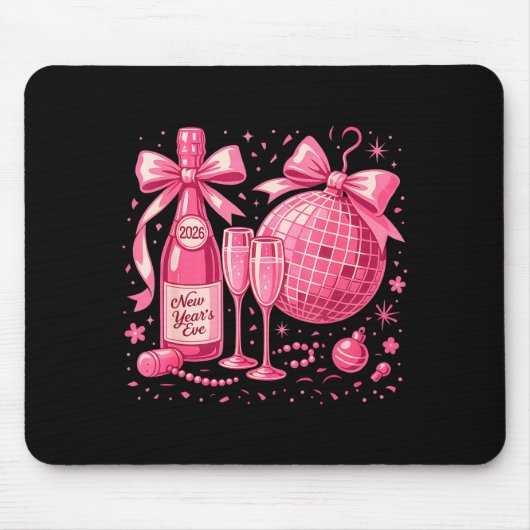 Nk New Year's Eve 2026 Disco Champagne Party Mousepad (Vorne)