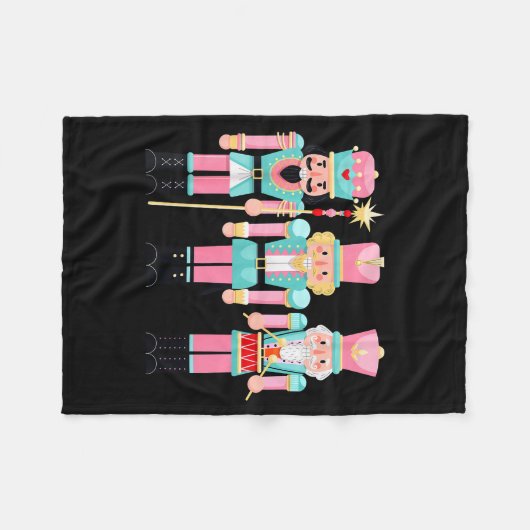 Nk Nutcracker Squad Xmas Nk Christmas Pajamas Wome Fleecedecke (Vorderseite (Horizontal))