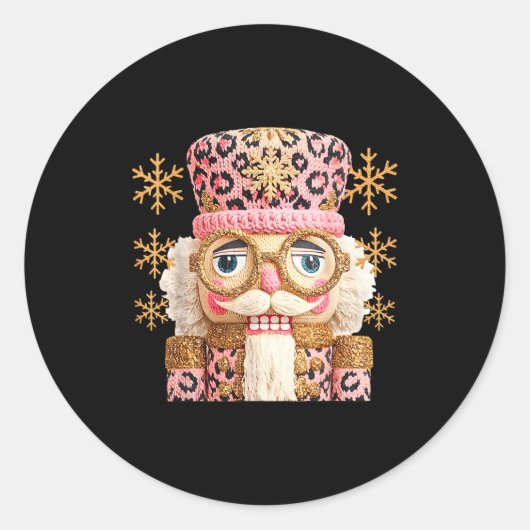 Nk Nutcracker Squad Xmas Nk Christmas Pajamas Wome Runder Aufkleber (Vorderseite)