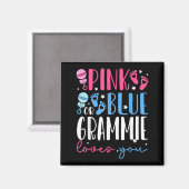 nk oder Blau Grammie Loves You Geschlecht Enthüllu Magnet (Vorderseite/Rückseite)