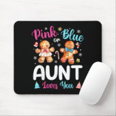 Nk Or Blue Aunt Loves You Gender Reveal Christmas  Mousepad (Mit Mouse)