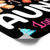 Nk Or Blue Aunt Loves You Gender Reveal Christmas  Poster (Ecke)