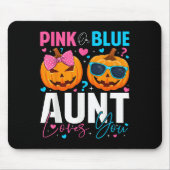 Nk Or Blue Aunt Loves You Pumpkin Halloween Gender Mousepad (Vorne)
