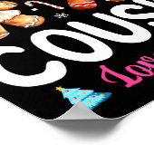 Nk Or Blue Cousin Loves You Gender Reveal Christma Poster (Ecke)