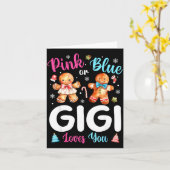 Nk Or Blue Gigi Loves You Gender Reveal Christmas  Karte (Gelbe Blume)