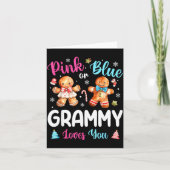 Nk Or Blue Grammy Loves You Gender Reveal Christma Karte (Vorderseite)