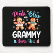 Nk Or Blue Grammy Loves You Gender Reveal Christma Mousepad (Vorne)
