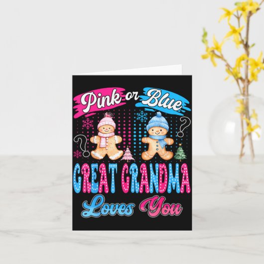 Nk Or Blue Great Grandma Loves You Gingerbread Chr Karte (Gelbe Blume)