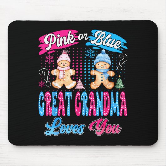 Nk Or Blue Great Grandma Loves You Gingerbread Chr Mousepad (Vorne)