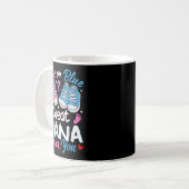 Nk Or Blue Great Nana Loves You Gender Reveal Kaffeetasse (Vorderseite Links)