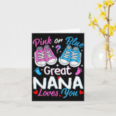 Nk Or Blue Great Nana Loves You Gender Reveal Karte (Gelbe Blume)