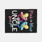 Nk Or Blue Great Uncle Loves You Gender Reveal Chr Fleecedecke (Vorderseite (Horizontal))