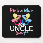 Nk Or Blue Great Uncle Loves You Gender Reveal Chr Mousepad (Vorne)