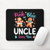 Nk Or Blue Uncle Loves You Gender Reveal Christmas Mousepad (Mit Mouse)