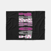Nk Out Leopard Checkered Breast Cancer Football Ga Fleecedecke (Vorderseite (Horizontal))