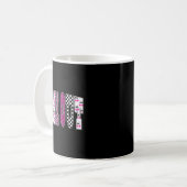 Nk Out Leopard Checkered Breast Cancer Football Ga Kaffeetasse (Vorderseite Links)
