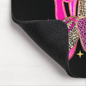 Nk Out Leopard Football Bow Breast Cancer Awarenes Mousepad (Ecke)