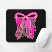 Nk Out Leopard Football Bow Breast Cancer Awarenes Mousepad (Mit Mouse)