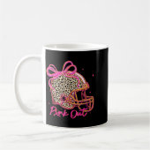 Nk Out Leopard Football Helmet Bow Preppy Breast C Kaffeetasse (Links)