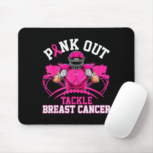 Nk Out Tackle Breast Cancer Awareness American Foo Mousepad (Mit Mouse)