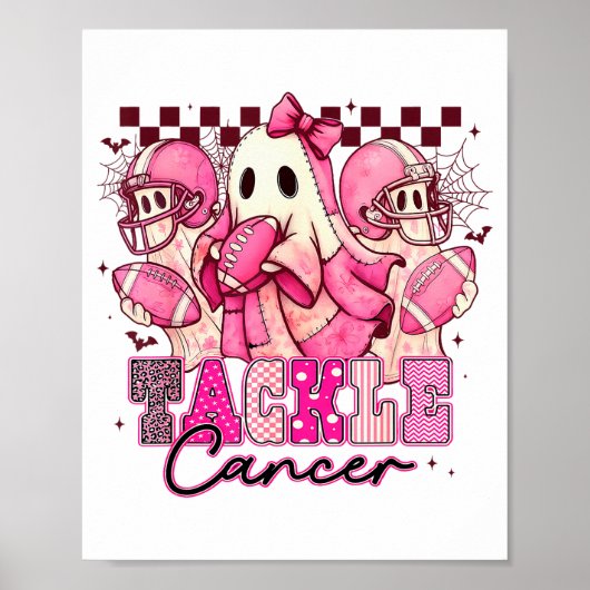 Nk Out Tackle Breast Cancer Awareness Football Gho Poster (Vorne)