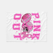 Nk Out Tackle Breast Cancer Awareness Football Nk  Fleecedecke (Vorderseite (Horizontal))