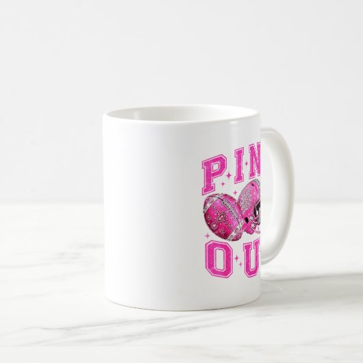 Nk Out Tackle Breast Cancer Awareness Football Nk Kaffeetasse (VorderseiteRechts)