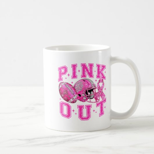 Nk Out Tackle Breast Cancer Awareness Football Nk Kaffeetasse (Rechts)