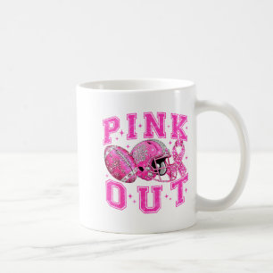 Nk Out Tackle Brustkrebs-Bewusstseins-Fußball Nk Kaffeetasse