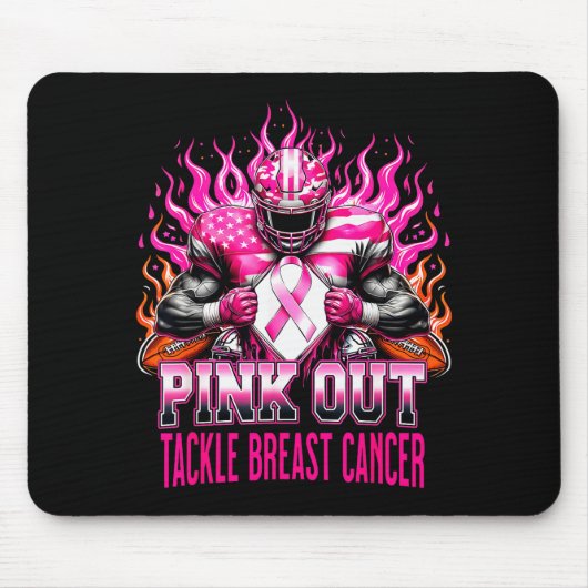 Nk Out Tackle Football Breast Cancer Awareness Men Mousepad (Vorne)