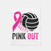 Nk Out Volleyball Breast Cancer Awareness Nk Ribbo Fleecedecke (Vorderseite)