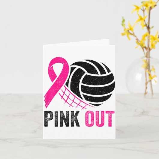Nk Out Volleyball Breast Cancer Awareness Nk Ribbo Karte (Gelbe Blume)