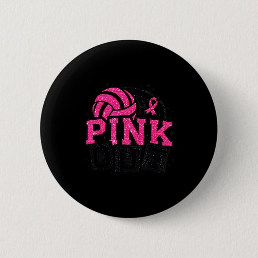 Nk Out Volleyball Breast Cancer Awareness Suprt Ri Button (Vorderseite)