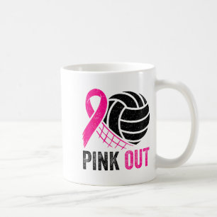 Nk Out Volleyball Brustkrebsbewusstsein Nk Band Kaffeetasse