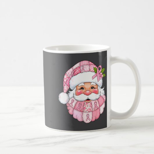 Nk Patchwork Santa Breast Cancer Awareness Christm Kaffeetasse (Rechts)