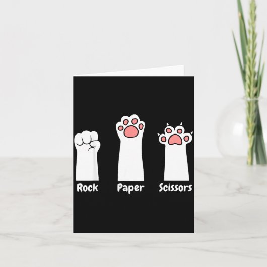 Nk Paw Prints Pet Lover Rock Paper Scissors Hand G Karte (Vorderseite)