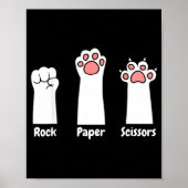 Nk Paw Prints Pet Lover Rock Paper Scissors Hand G Poster (Vorne)