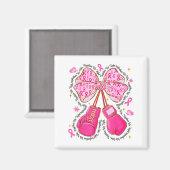 Nk Ribbon Bow Boxing Gloves Breast Cancer Awarenes Magnet (Vorderseite/Rückseite)