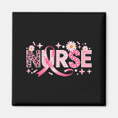 Nk Ribbon Stethoscope Nurse Life Breast Cancer Awa Magnet (Vorne)