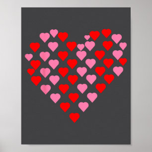 Nk und rote Herzen Liebhaber Lustiger Valentinstag Poster