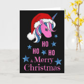 Nk Unicorn Santa Merry Christmas Karte (Gelbe Blume)