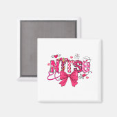 Nk Valentine Nurse Coquette Bow Cuds Favorite  Magnet (Vorderseite/Rückseite)