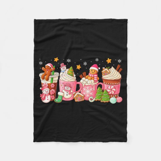 Nk Weihnachtskaffee Xmas Lebkuchenmann Kekse Fleecedecke (Vorderseite)