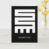 Nkyinkyim Grußkarte Karte (Gelbe Blume)